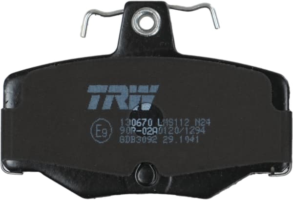 BAGSTE BREMSEKLODSER GDB3092 TRW