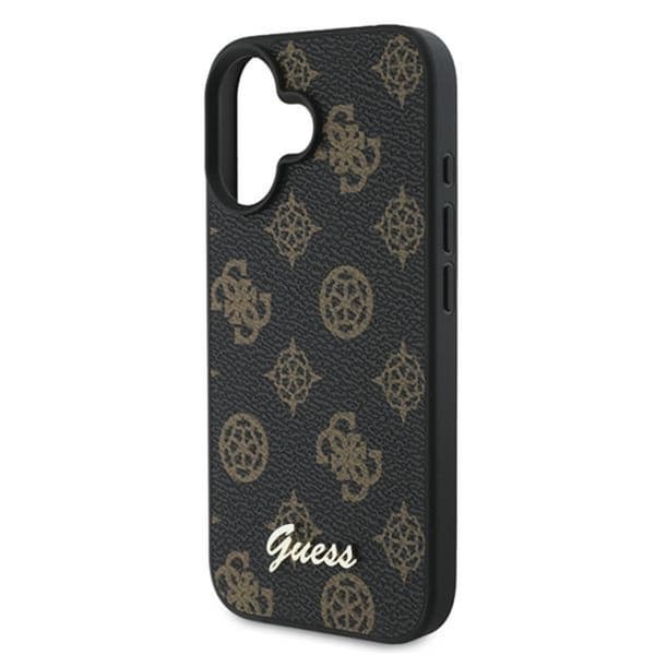 Guess Peony Script MagSafe - iPhone 16 Plus-skal (svart)