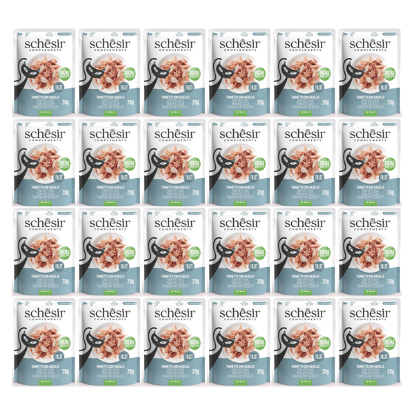 Schesir Adult Tun vådfoder til katte 24 x 70 g