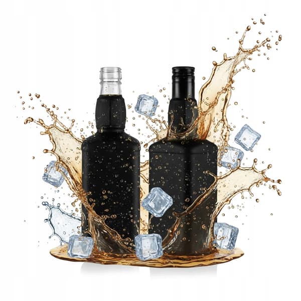 5x Daniel 500ml sort mat flaske med karakter til whiskylikører 5 stk.