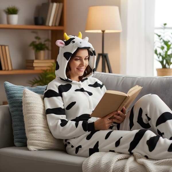 Kigurumi-pyjamas ko storlek M 155-165 cm