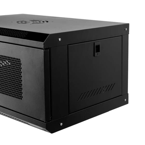 NETBERG 19" 6U 300x600x400 Rackskab, Hængende, Perforerede Døre, Sort N
