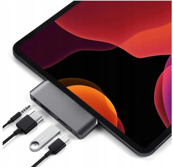 4-i-1 HUB USB-C 3.0 HDMI 4K JACK-adapter til iPad Pro