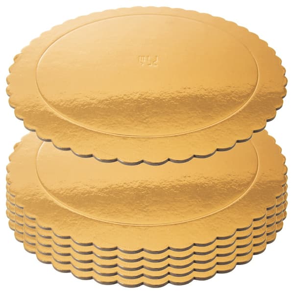 Tortunderlägg gyllene rund 30 cm 6 st