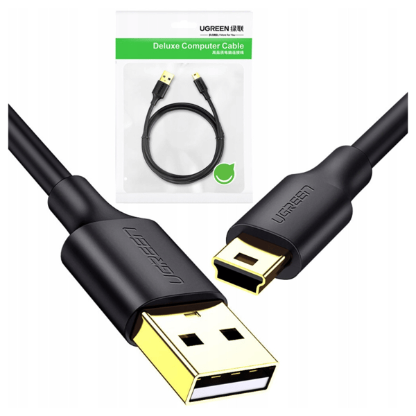 UGREEN US132 USB til mini-USB-kabel, 0,5 m (sort)
