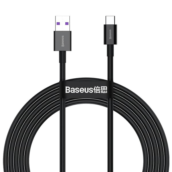 Baseus Superior -sarjan USB-C-kaapeli, 66W, 2m (musta)