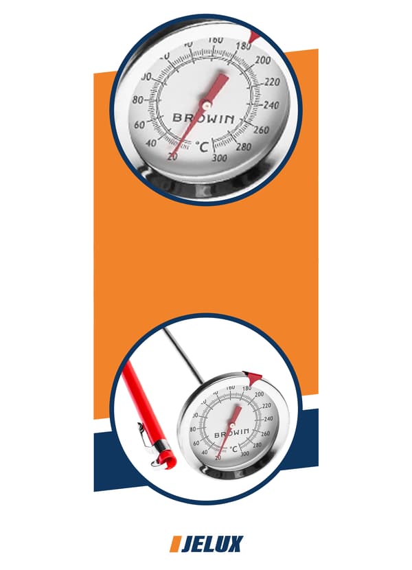 Matlagningstermometer för bakning - vred, 0-300°C