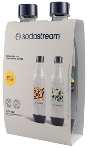 SODASTREAM Fuse Bubble Mosaic -pullosetti 2 x 1 l monivärinen