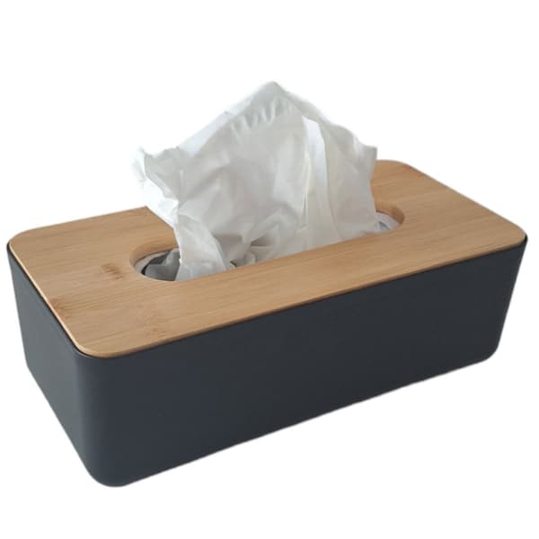 Papperslåda, papperslåda, servetthållare, bambu/plast