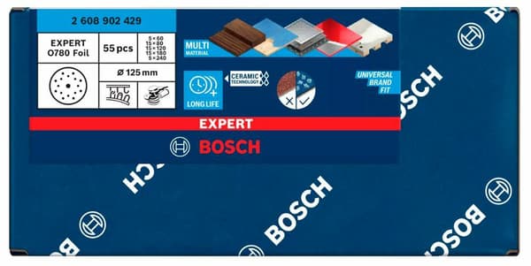 BOSCH SLIBEFOLIE 125 mm MIX 55 stk.