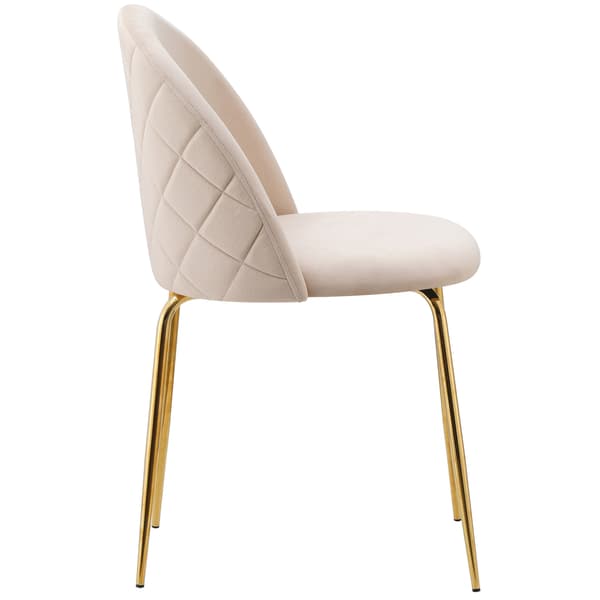 Fargo Guld Velour Beige Velourstol