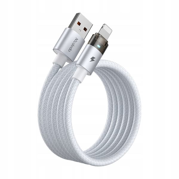 MCDODO USB-KABEL SNABBLADDNING FÖR IPHONE LIGHTNING PD 36W 1M LED VIT