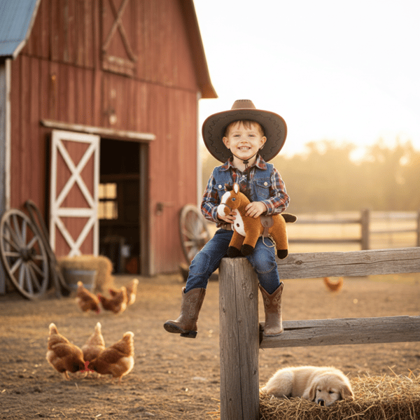 Brun cowboyhatt
