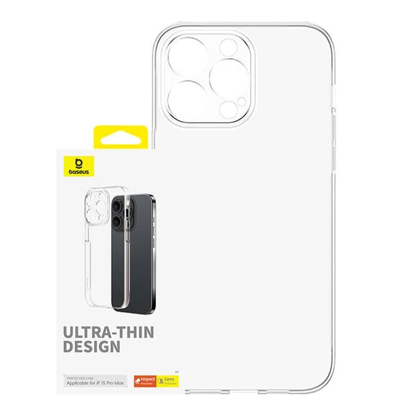 iPhone15 ProMax Baseus OS-Lucent -sarjan puhelinkotelo (läpinäkyvä)