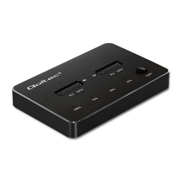 QOLTEC 2X SSD M.2 SATA-dockningsstation