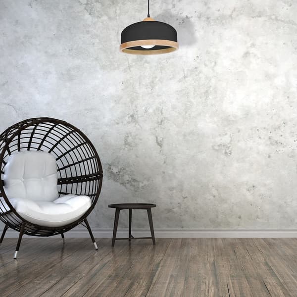HÆNGELAMPE STUDIO 1 E27 SORT TRÆ MILAGRO MLP8851