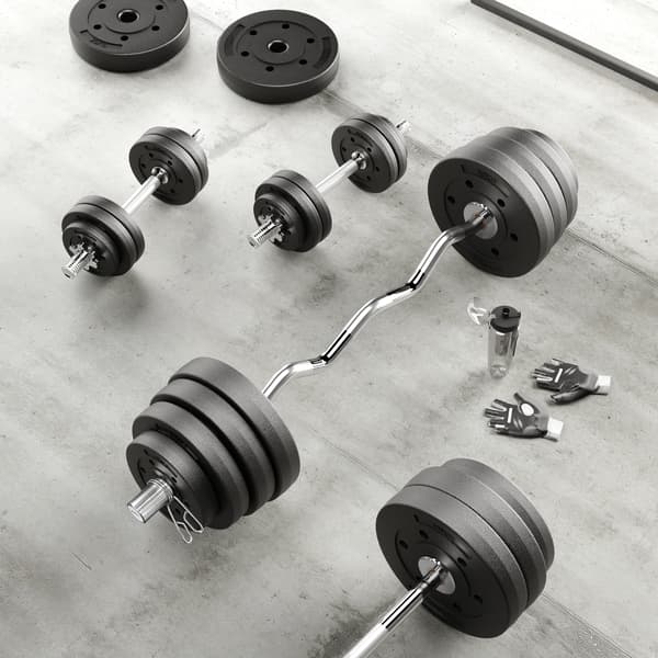 Rebel bituminøs olympisk vægtskive sæt 2x7,5 kg 51 mm hul