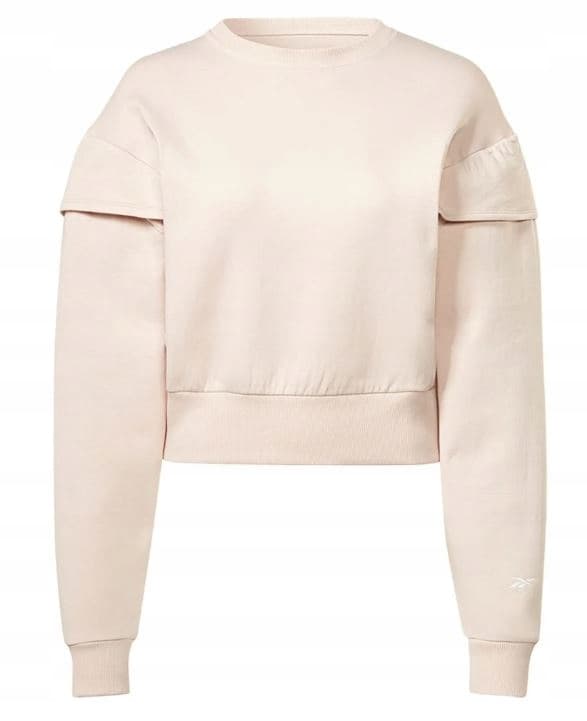 Reebok beige långärmad tröja utan huva dam M