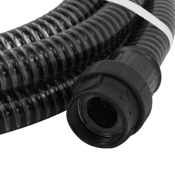 vidaXL sugeslange med messingkoblinger sort 1" 4 m PVC