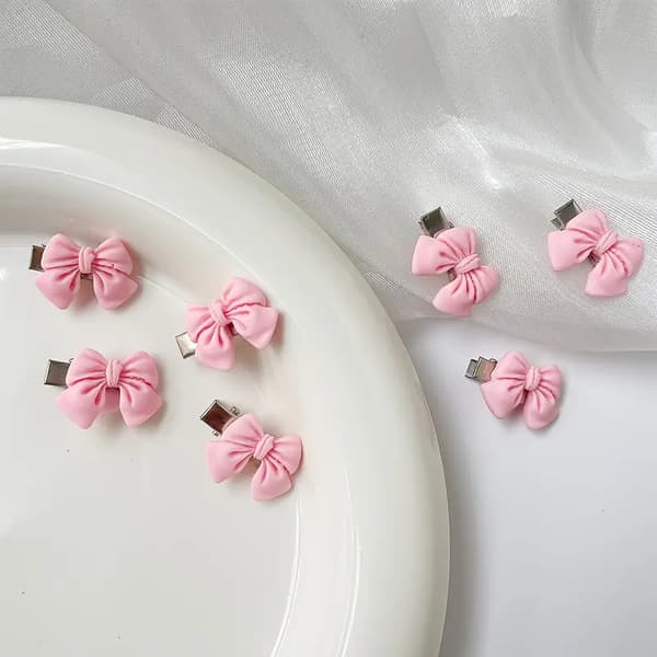 10x Hårklipp Bågar Rosa