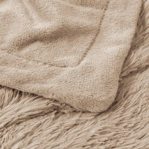 Kuddöverdrag velour 40x40 dubbel sid cappuccino