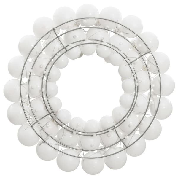 vidaXL julekrans, hvid, 45 cm, styrofoam