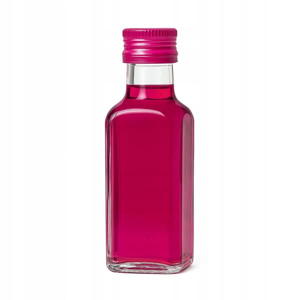 QUADRA 100ml flaska med KORK för VODKAJUICE BRÖLLOPSGLASFLASKOR PROVER
