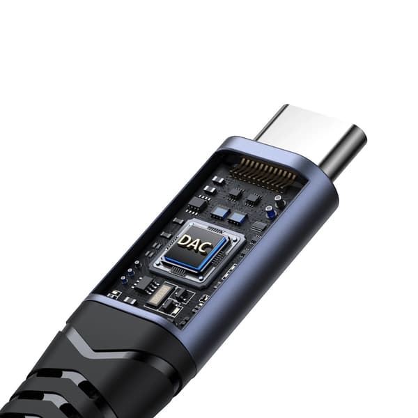 Joyroom SY-C03 USB-C til 2x USB-C DAC Adapter 2i1 - Sort