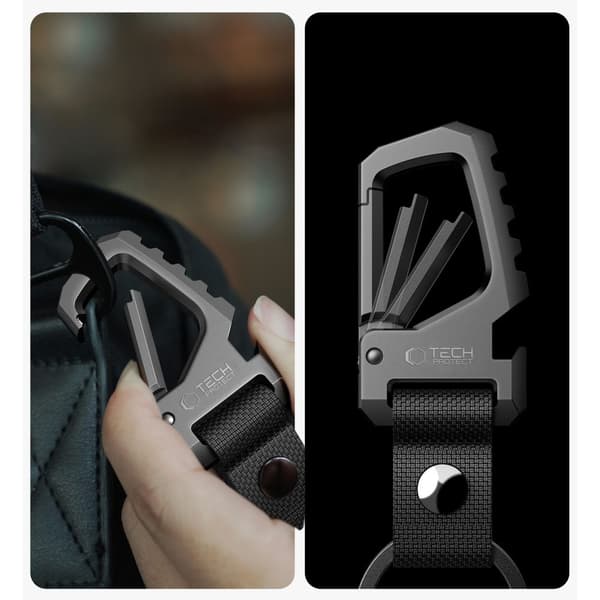 TECH-PROTECT SLIDELOCK KARABINENØGLERING GUNMETAL