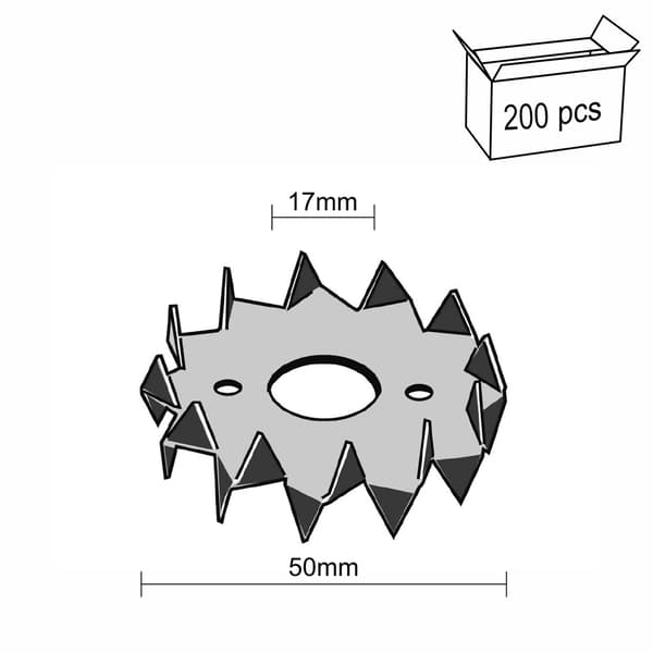 Bulldog dobbeltsidig ring 50x17x1mm