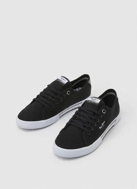 PEPE JEANS BRADY MEN BASIC HERRSKO SVARTA LÅGA SNEAKERS 41 AWE