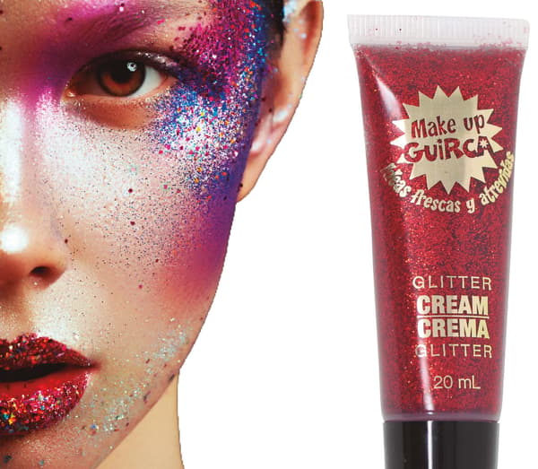RØD Glitter Ansigtsmaling Halloween Makeup Makeup