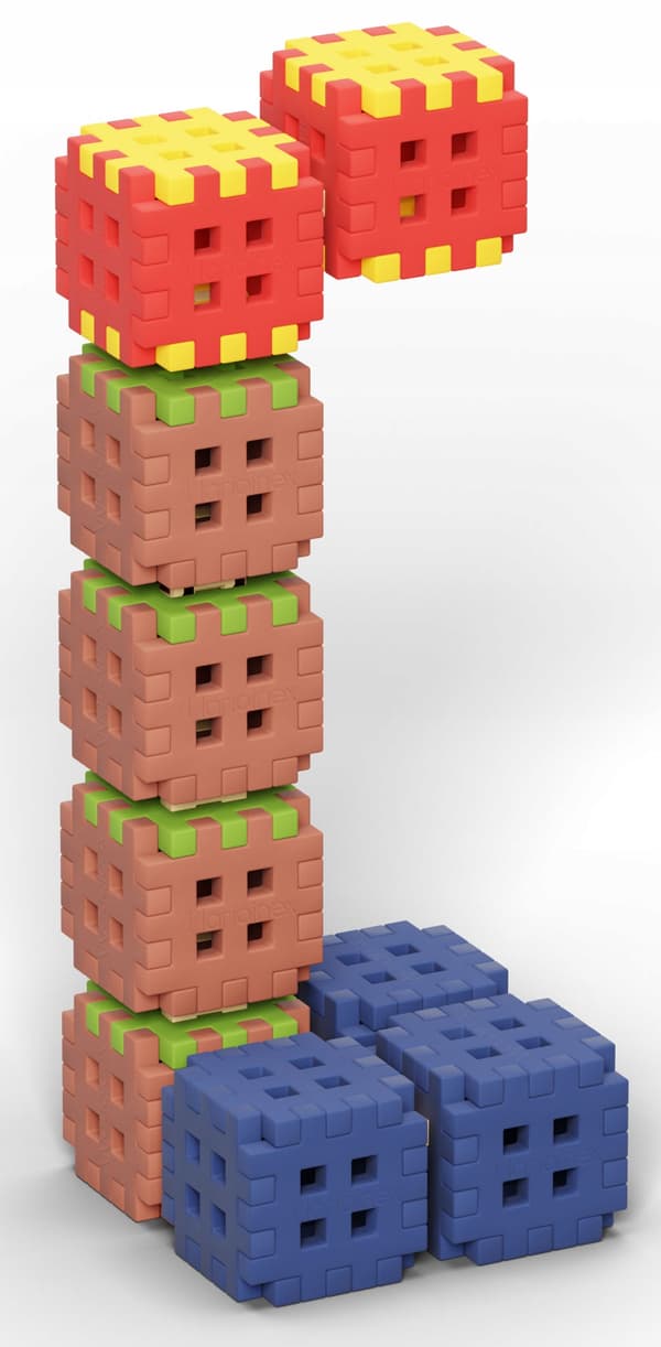 Marioinex Mini Våffelblock 70 bitar. Mjuka, tysta, flexibla. NYHET!