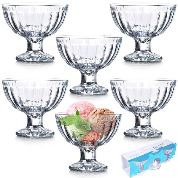 Isbægre af glas 180 ml 6 stk.