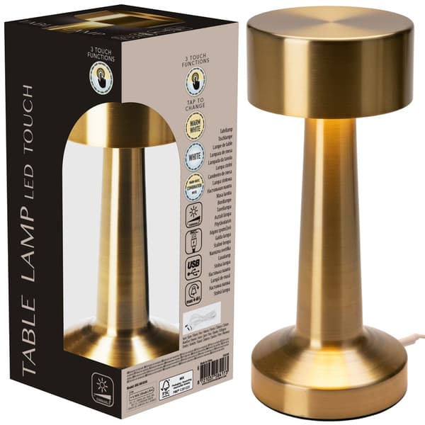 Guld bordlampe 21 LED 21 cm