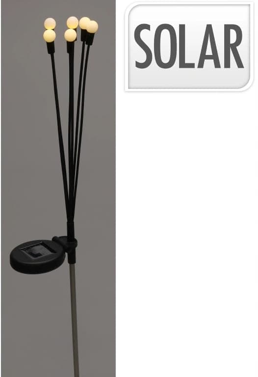 Solcellehavelampe 75 cm 6 hvide LED-lys