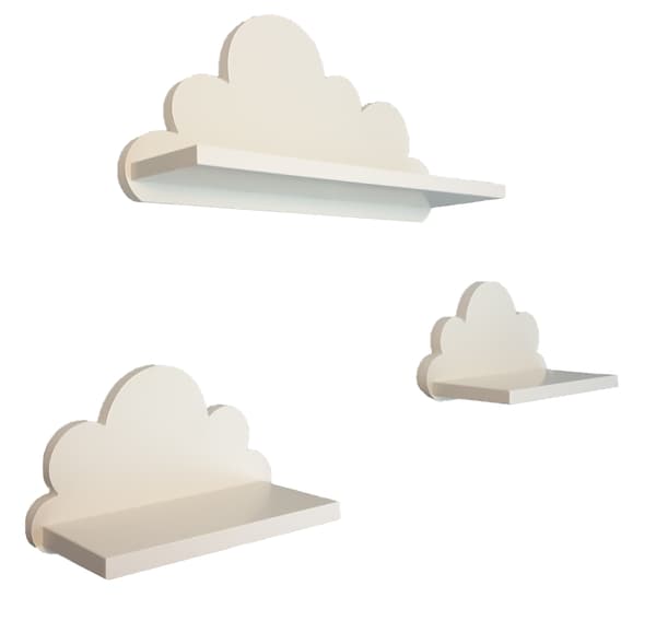 Cloud Shelves Sæt med 3 Bamser - Prestige