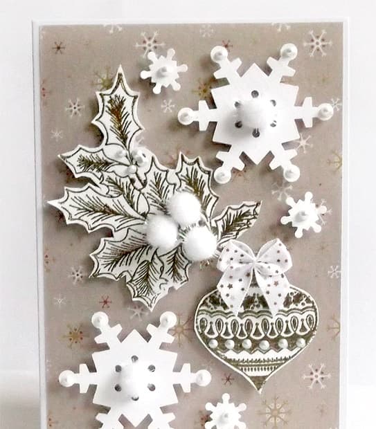Akrylpomponer hvid og opaliserende mix 85 stk.