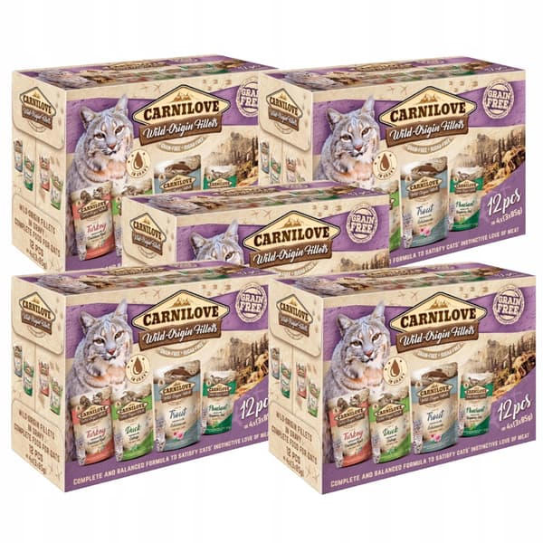 Carnilove MULTIPACK våtfoder för katter 60x85 g, spannmålsfritt