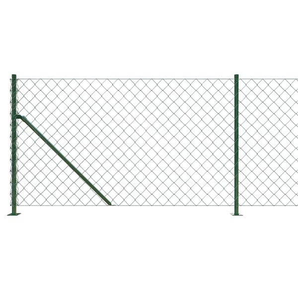 vidaXL nethegn med stolpefødder, grøn, 1,1x25 m