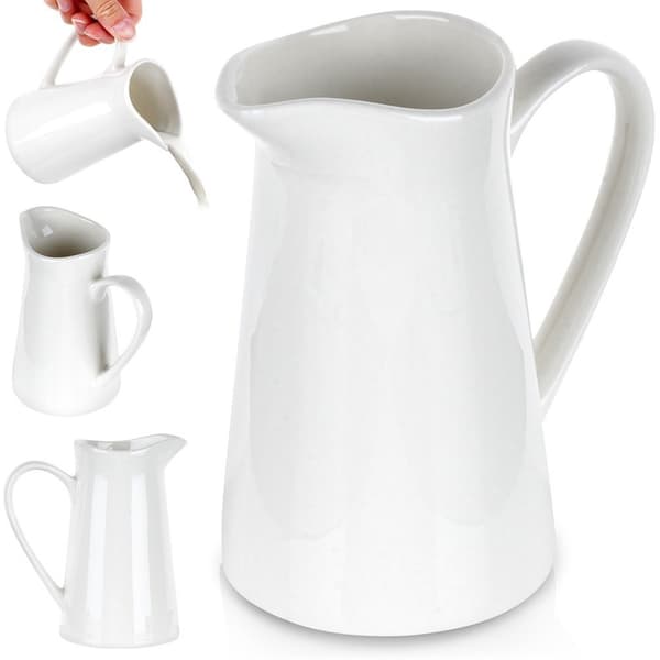 Hvid porcelænsmælkekande 200 ml