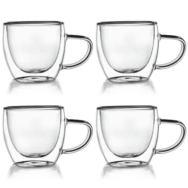 Dobbeltvægget termisk glas til espresso DOUBLE 100 ml 4 stk.