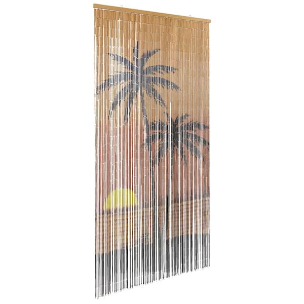 vidaXL Flugnät med palmtryck 100x200 cm bambu