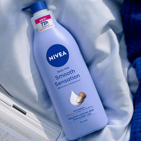 NIVEA Utjämnande kroppsmjölk 625 ml med pump