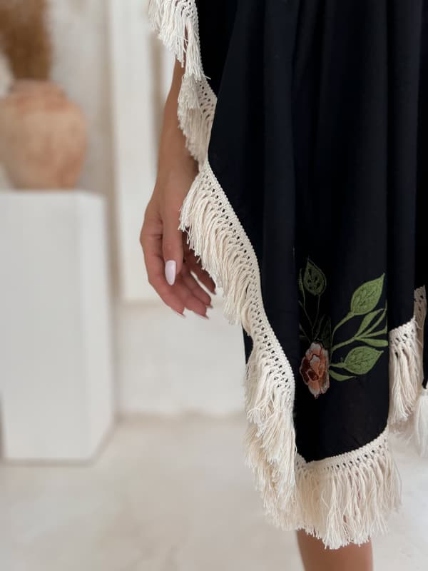 BADSARONG MIA KORT SVART