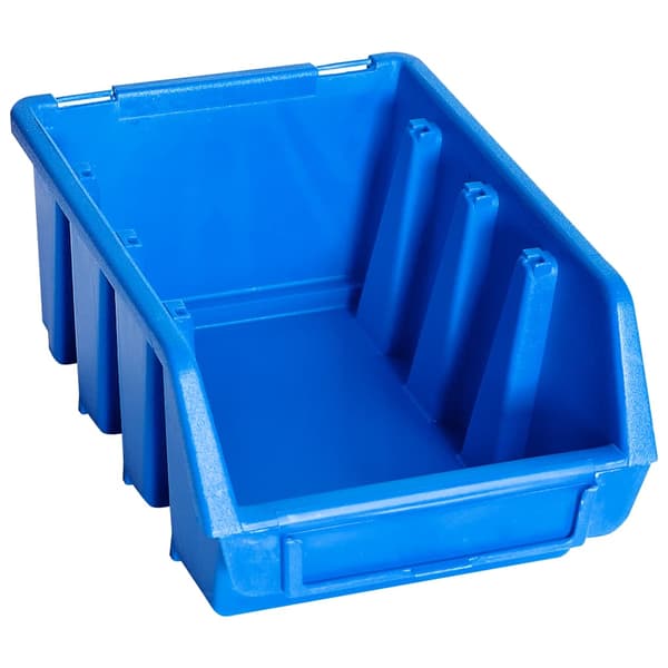 vidaXL Stapelbara behållare, 20 st, blå, plast