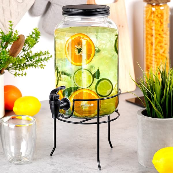 Drikkebeholder med hane og sort stativ 3,2 l