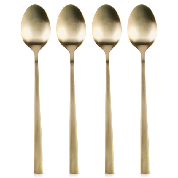 Cocktail skedar stål guld 4 st