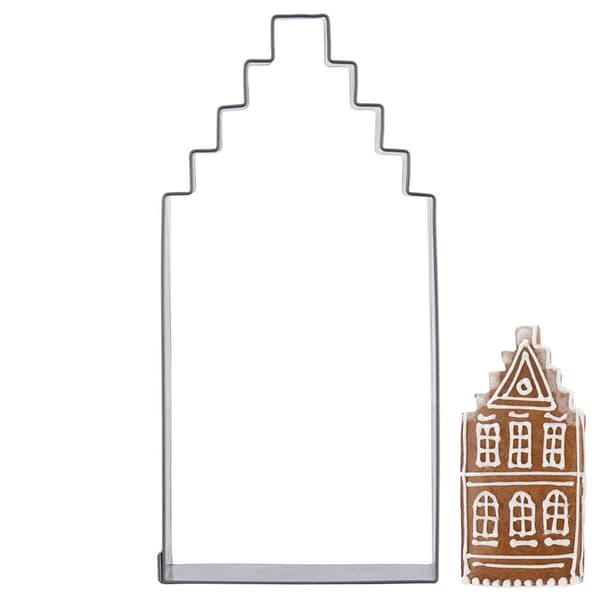 Stål kageudstikker lille hus 12 cm