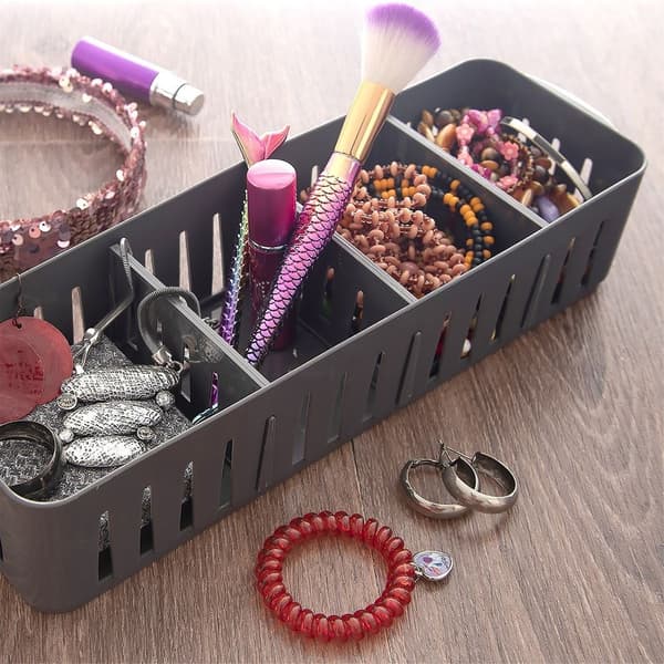 Grå organizer för kryddor 32x10,5x7 cm